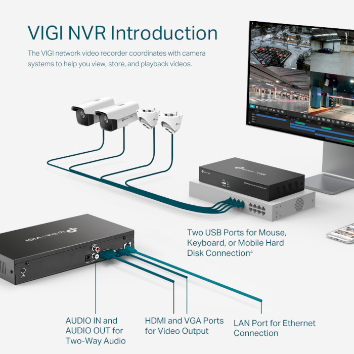 Відеореєстратор мережевий 8-канальний TP-LINK VIGI NVR1008