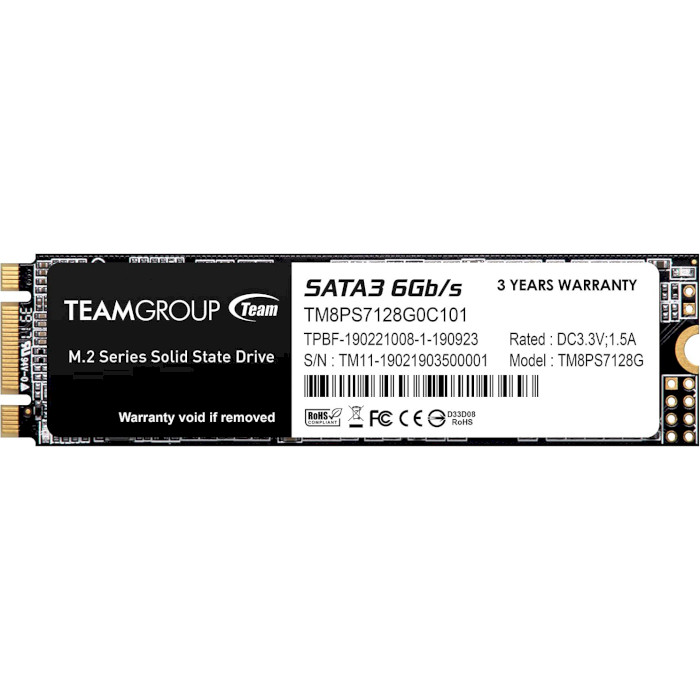 SSD диск TEAM MS30 128GB M.2 SATA (TM8PS7128G0C101)