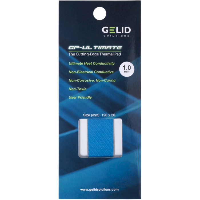 Термопрокладка GELID SOLUTIONS GP-Ultimate Thermal Pad 120x20x1.0mm (TP-GP04-R-B)