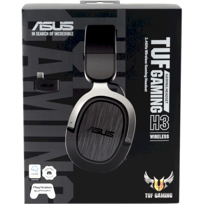 Наушники геймерские ASUS TUF Gaming H3 Wireless Black (90YH02ZG-B3UA00)