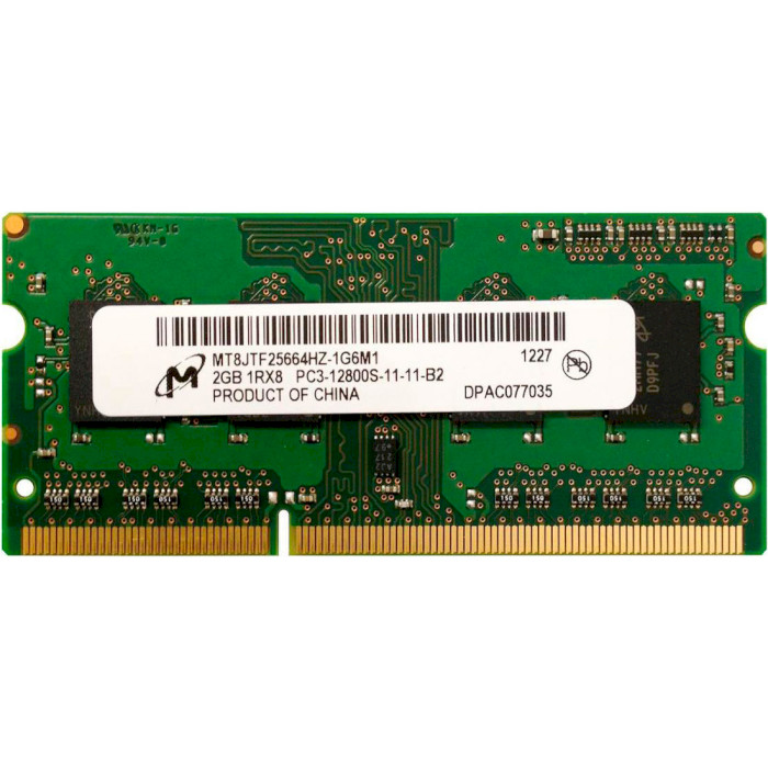 Модуль пам'яті MICRON SO-DIMM DDR3 1600MHz 2GB (MT8JTF25664HZ-1G6M1)