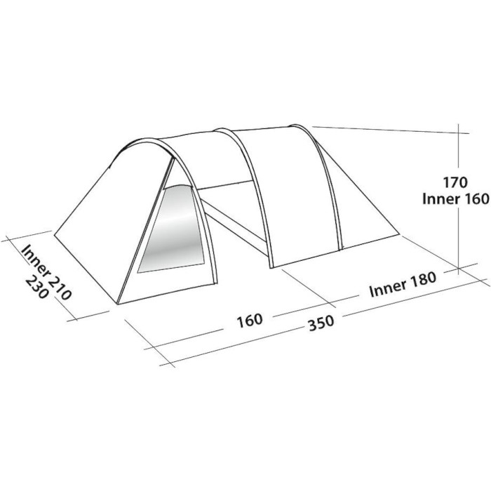 Палатка 3-местная EASY CAMP Galaxy 300 Rustic Green (120390)