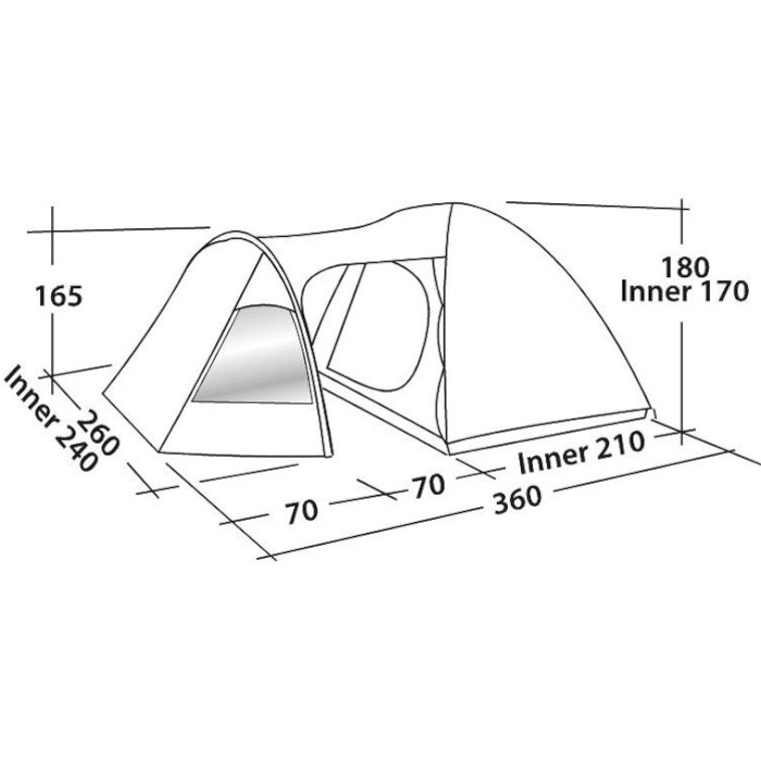 Палатка 4-местная EASY CAMP Blazar 400 Rustic Green (120385)