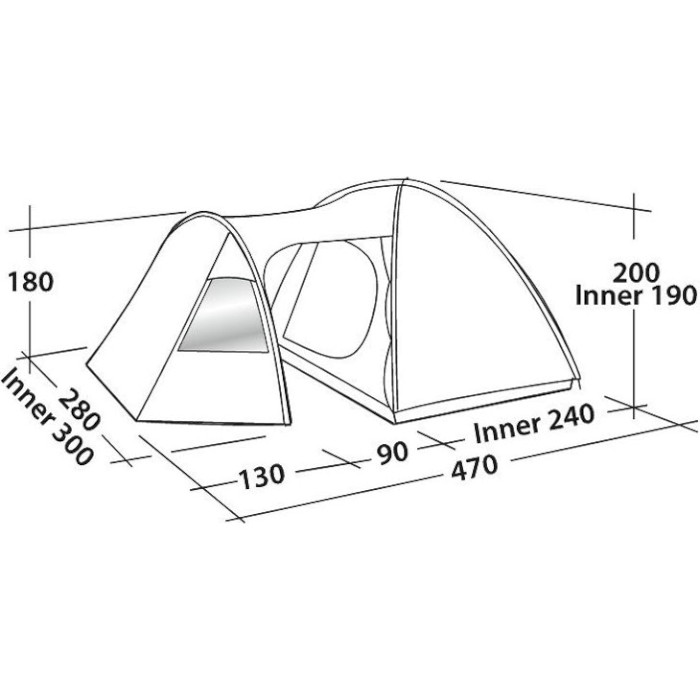 Палатка 5-местная EASY CAMP Eclipse 500 Rustic Green (120387)