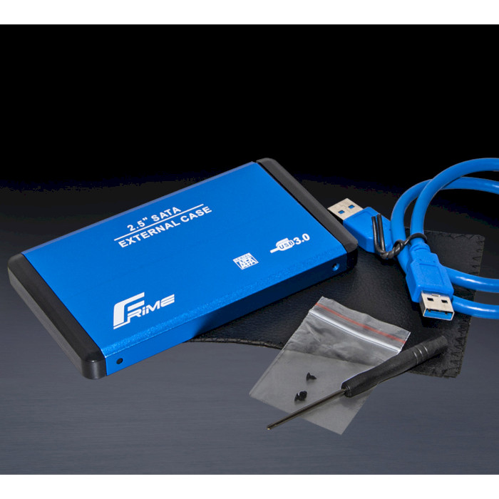 Карман внешний FRIME FHE22.25U30 2.5" SATA to USB 3.0 Blue