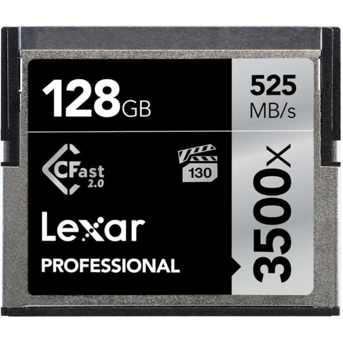 Карта памяти LEXAR CFast 2.0 Professional 3500x 128GB VPG-130 3500x (LC128CRBEU3500)
