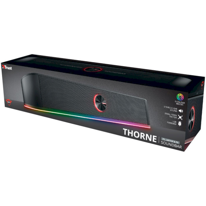 Саундбар TRUST GXT 619 Thorne RGB Illuminated Soundbar (24007)
