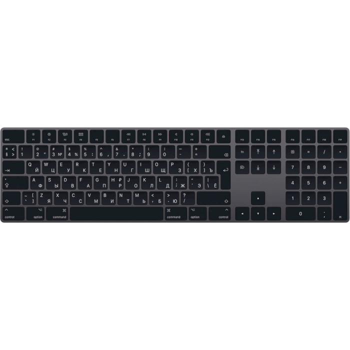 Клавиатура беспроводная APPLE A1843 Magic Keyboard Space Gray (MRMH2RS/A)