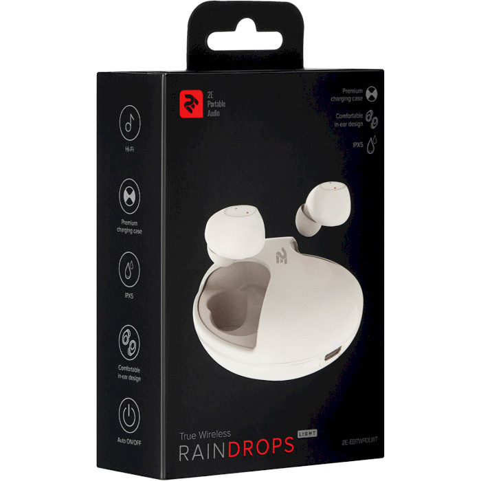 Навушники 2E RainDrops Light White (2E-EBTWRDLWT)