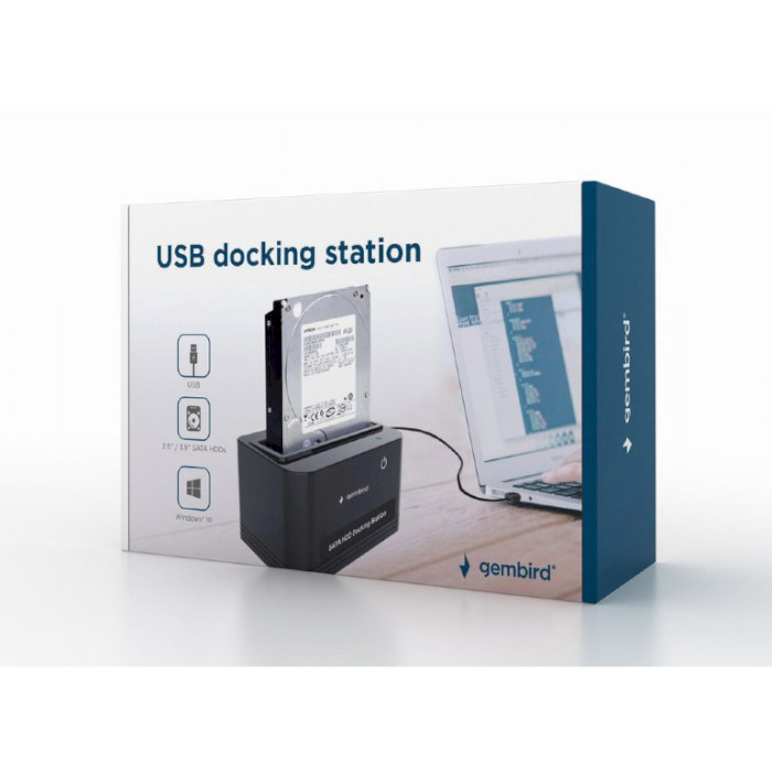 Док-станція GEMBIRD HD32-U2S-5 для HDD/SSD 2.5"/3.5" SATA to USB 2.0