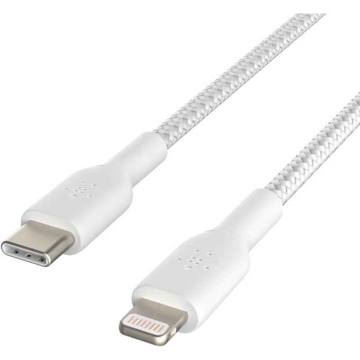 Кабель BELKIN Boost Up Charge Braided USB-C to Lightning 2м White (CAA004BT2MWH)