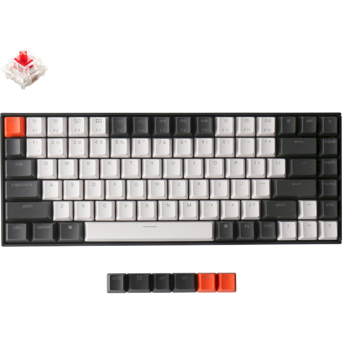 Клавиатура беспроводная KEYCHRON K2 White Backlight Gateron Red Hot-swappable Switches
