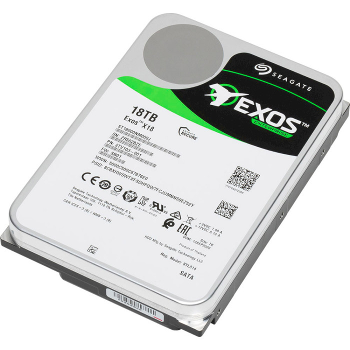 Жорсткий диск 3.5" SEAGATE Exos X18 18TB SAS 7.2K (ST18000NM004J)