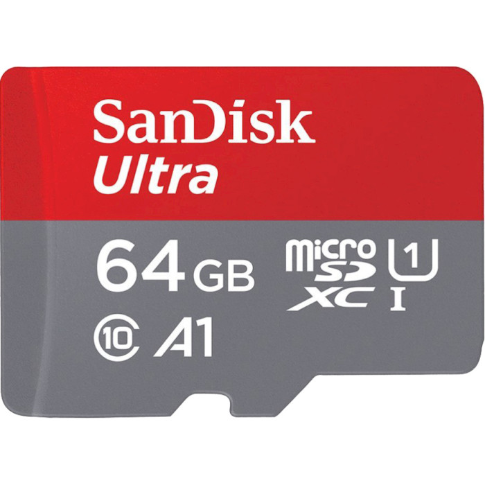 Карта пам'яті SANDISK microSDXC Ultra 64GB UHS-I A1 Class 10 (SDSQUA4-064G-GN6MN)