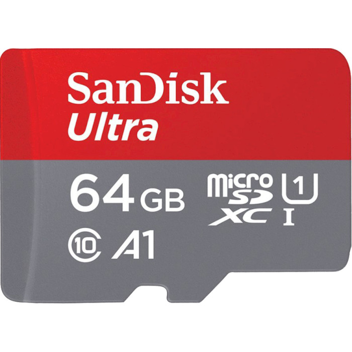 Карта памяти SANDISK microSDXC Ultra 64GB UHS-I A1 Class 10 (SDSQUA4-064G-GN6MN)