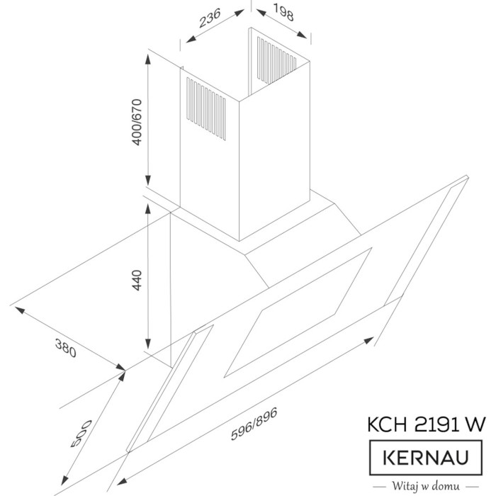 Вытяжка KERNAU KCH 2191 W