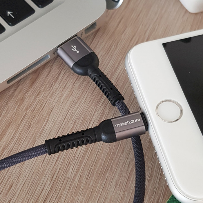 Кабель MAKE USB-A to Lightning 1м Denim Gray (MCB-LD2GR)