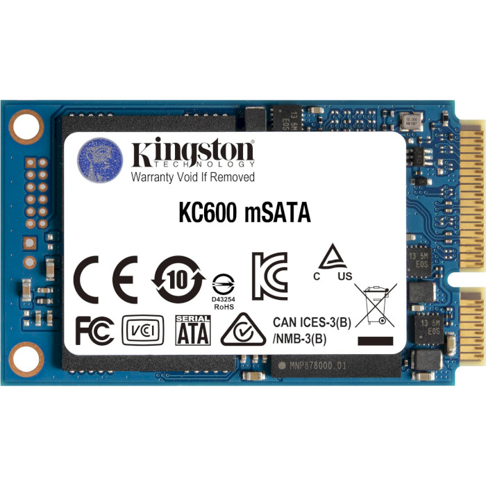 SSD диск KINGSTON KC600 1TB mSATA (SKC600MS/1024G)