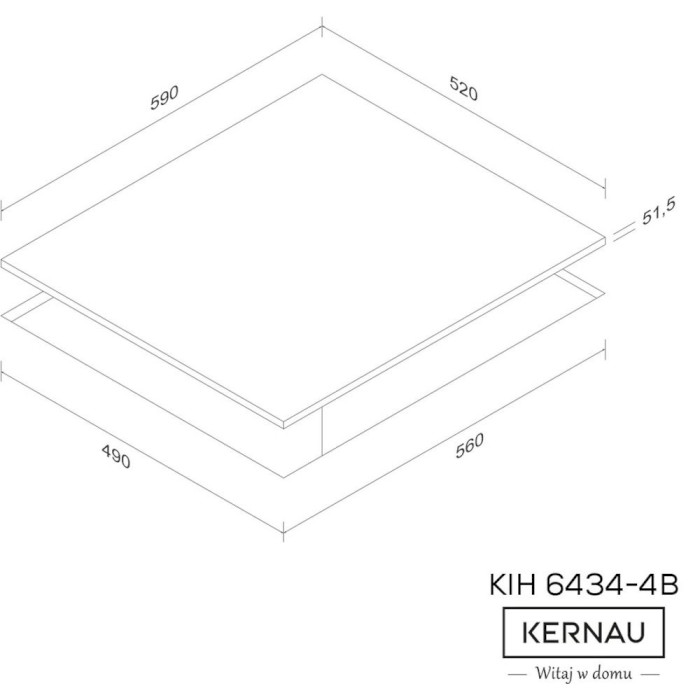 Варильна поверхня індукційна KERNAU KIH 6434-4B