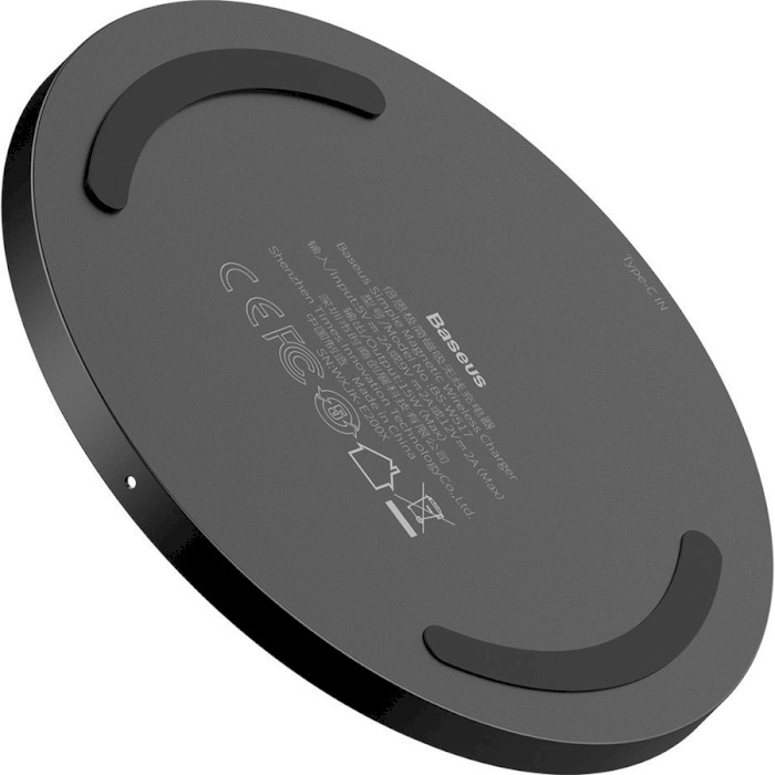 Бездротовий зарядний пристрій BASEUS Simple Magnetic Wireless Charger 15W Transparent (WXJK-E02)