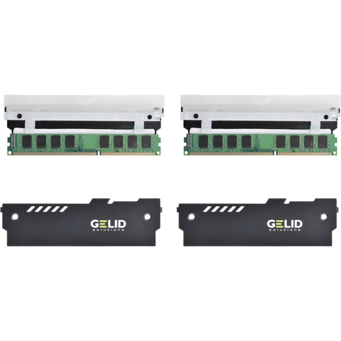 Радиатор для оперативной памяти GELID SOLUTIONS Lumen RGB RAM Memory Cooling Black 2шт (GZ-RGB-01)
