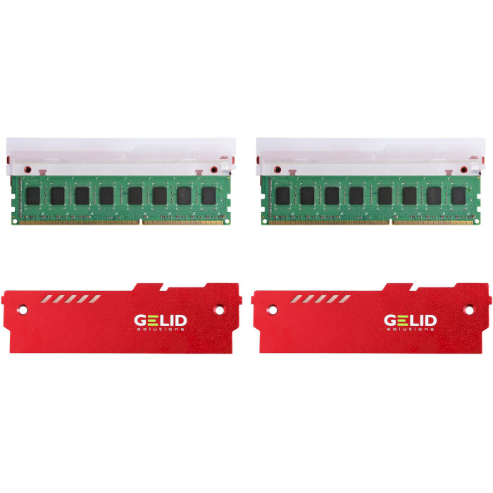 Радіатор для оперативної пам'яті GELID SOLUTIONS Lumen RGB RAM Memory Cooling Red 2шт (GZ-RGB-02)