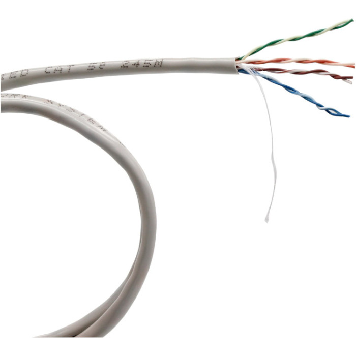 Кабель мережевий VCOM UTP Cat.5e 4x2x0.50 ССА Gray 305м (NC514-305.0)