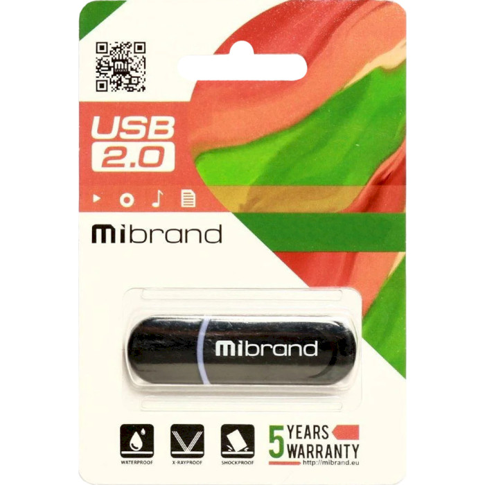 Флэшка MIBRAND Panther 16GB USB2.0 Black (MI2.0/PA16P2B)