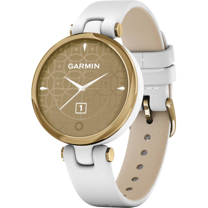 Смарт-часы GARMIN Lily Classic Light Gold Bezel with White Case and Italian Leather Band (010-02384-B3)