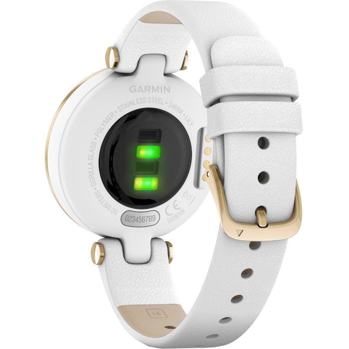 Смарт-годинник GARMIN Lily Classic Light Gold Bezel with White Case and Italian Leather Band (010-02384-B3)