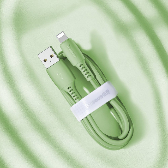 Кабель BASEUS Colourful Cable USB to Lightning 2.4A 1.2м Green (CALDC-06)