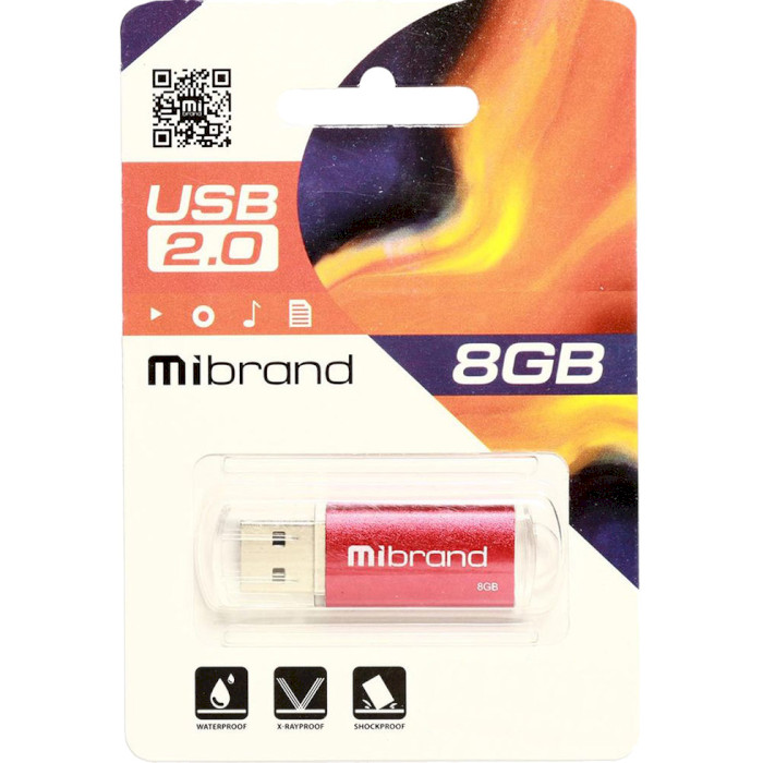 Флешка MIBRAND Cougar 8GB USB2.0 Red (MI2.0/CU8P1R)