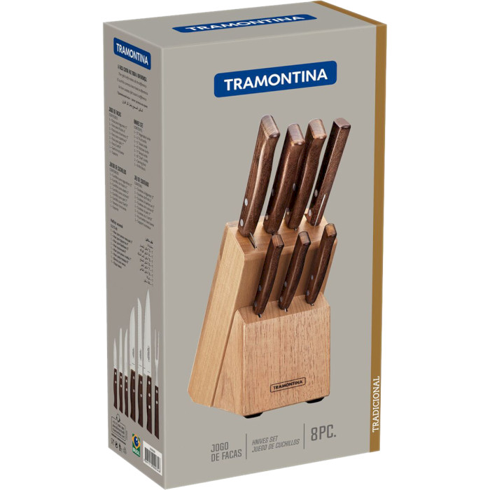Набор кухонных ножей на подставке TRAMONTINA Tradicional 8пр (22299/026)