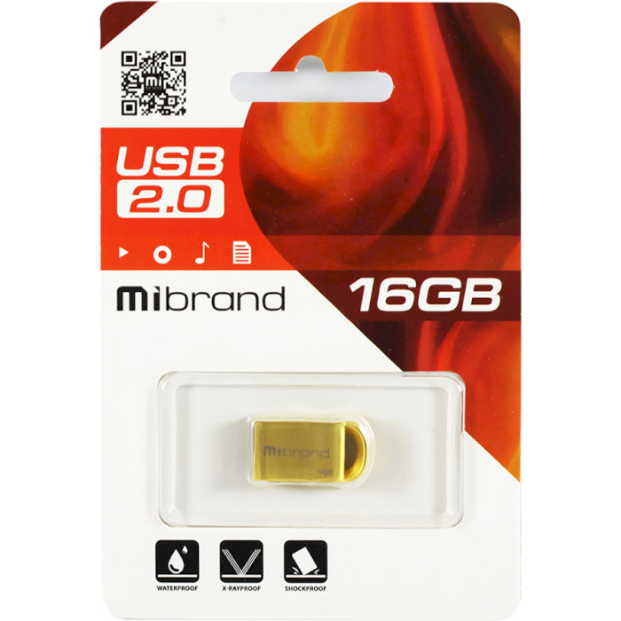 Флешка MIBRAND Lynx 16GB Gold (MI2.0/LY16M2G)
