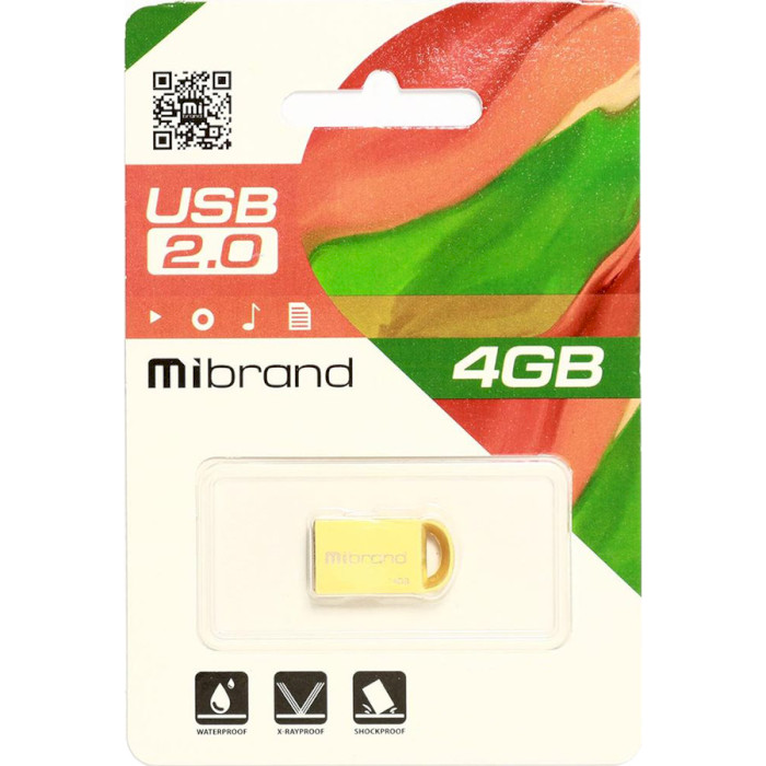 Флэшка MIBRAND Lynx 4GB Gold (MI2.0/LY4M2G)