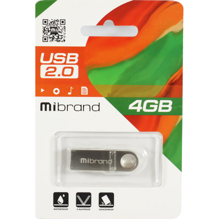 Флэшка MIBRAND Puma 4GB USB2.0 Silver (MI2.0/PU4U1S)