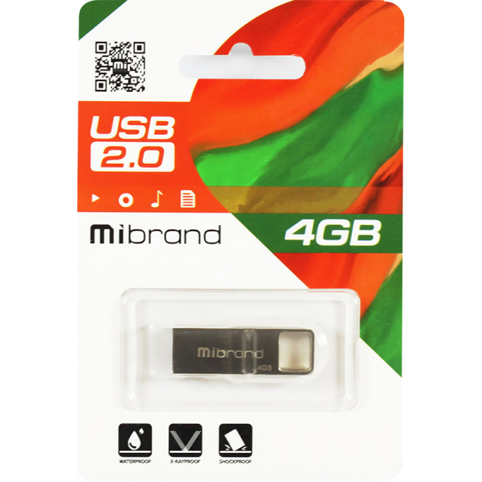 Флешка MIBRAND Shark 4GB USB2.0 Silver (MI2.0/SH4U4S)