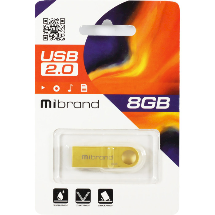 Флэшка MIBRAND Puma 8GB USB2.0 Gold (MI2.0/PU8U1G)