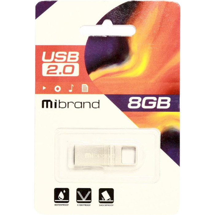 Флешка MIBRAND Shark 8GB USB2.0 Silver (MI2.0/SH8U4S)