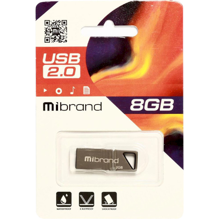 Флешка MIBRAND Stingray 8GB Gray (MI2.0/ST8U5G)