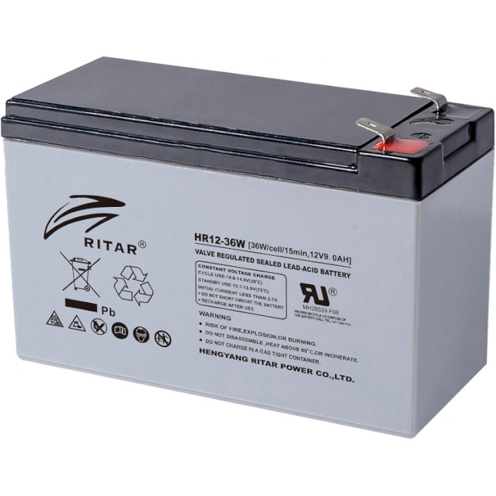 Акумуляторна батарея RITAR HR12-36W (12В, 9Агод)