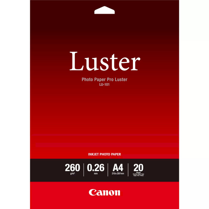 Фотопапір CANON Photo Paper Pro Luster LU-101 A4 260г/м² 20л (6211B006)