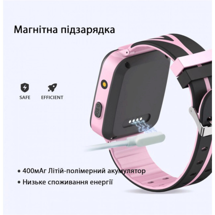 Детские смарт-часы GOGPS K07 Pink