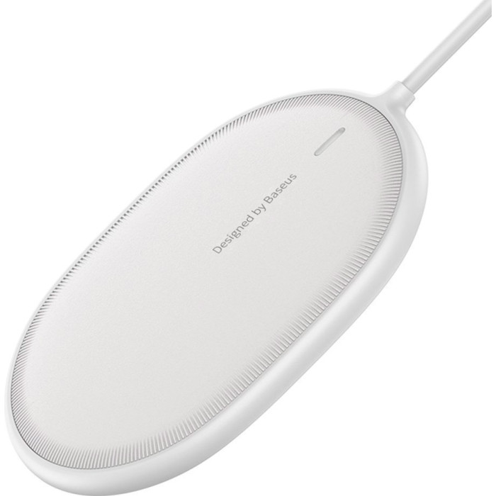 Беспроводное зарядное устройство BASEUS Light Magnetic Wireless Charger White (WXQJ-02)