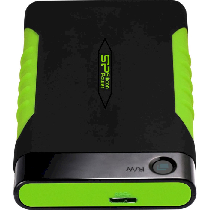 Портативный жёсткий диск SILICON POWER Armor A15 500GB USB3.1 Green (SP500GBPHDA15S3K)