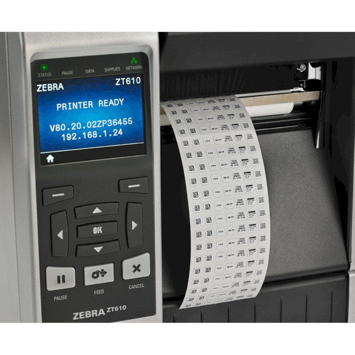 Принтер етикеток ZEBRA ZT610 USB/COM/LAN/BT (ZT61043-T0E0100Z)