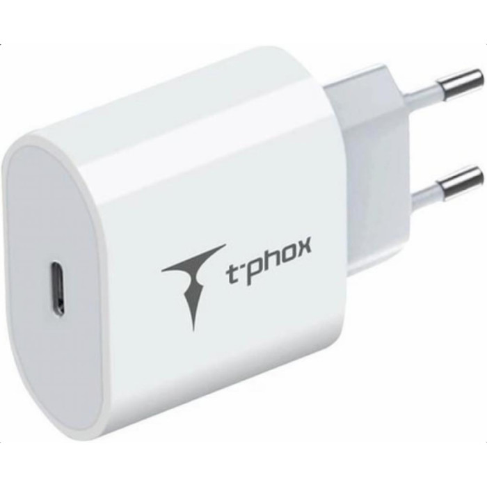 Зарядное устройство T-PHOX iSpeed 1xUSB-C, PD3.0, 20W White (ISPEED PD 20W)