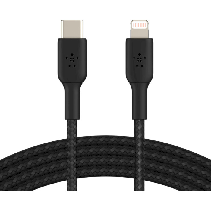 Кабель BELKIN Boost Up Charge Braided USB-C to Lightning 2м Black (CAA004BT2MBK)