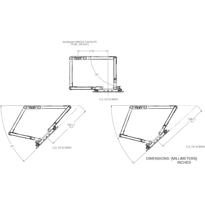 Кріплення настінне для ТВ CHIEF Medium Thinstall Dual Swing Arm Wall Display Mount 32"-65" Black (TS318SU)