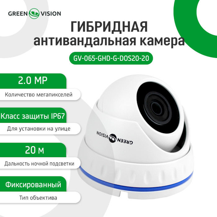 Камера видеонаблюдения GREENVISION GV-065-GHD-G-DOS20-20 (3.6)